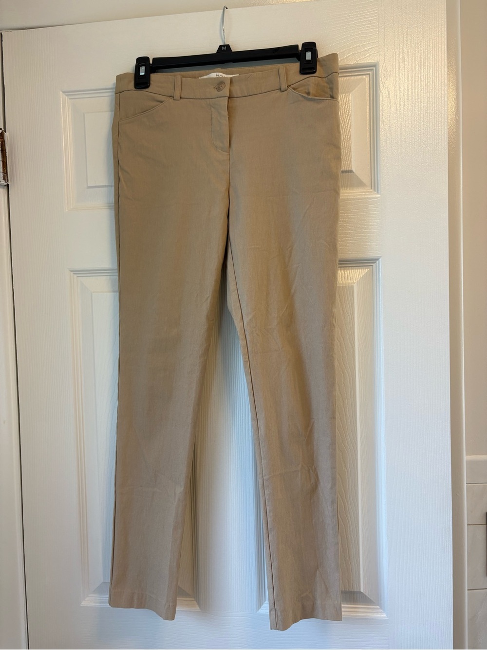 Have Tan/khaki Women's cropped Pants with Button Waist size medium